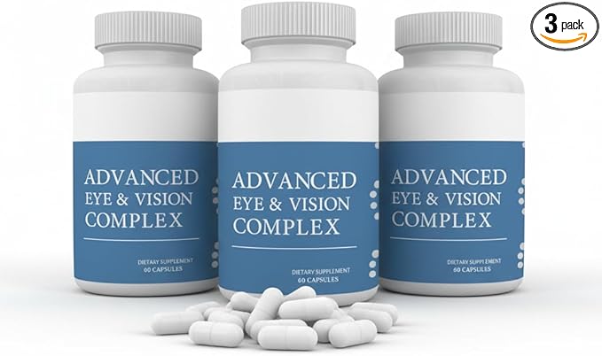 #1 Complete Research Vision Formula Advanced Eye Health Vitamin & Mineral Supplement Support w/Bilberry, Lutein, Zeaxanthin, Lycopene, Resveratrol | Eye Strain, Dry Eyes 180 caps (3 Pack)