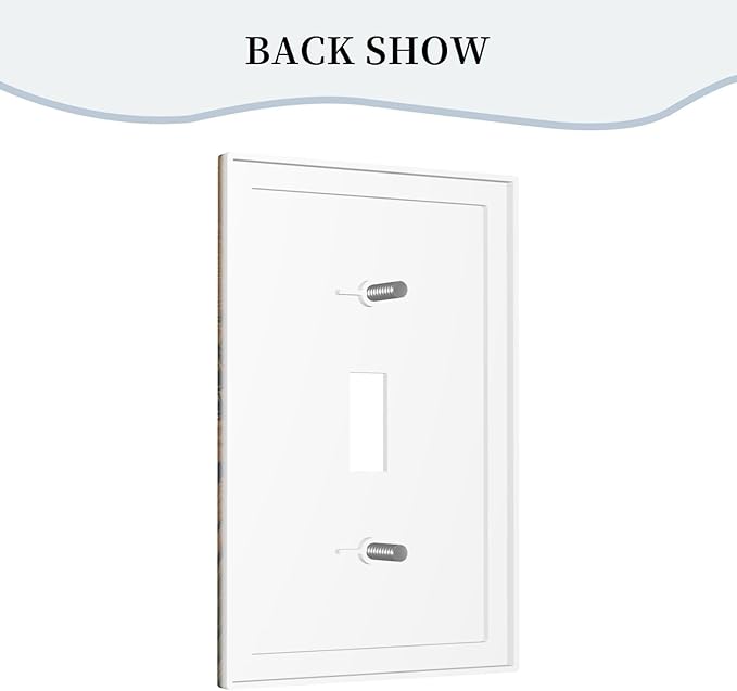 Decorative Light Switch Covers Rustic Farmhouse Brown Board Pine Tree Wood Grain 1 Gang Light Switch Cover Plate Single Toggle Wall Plate Outlet Covers Wall Plate Dimmer Faceplate for Bathroom
