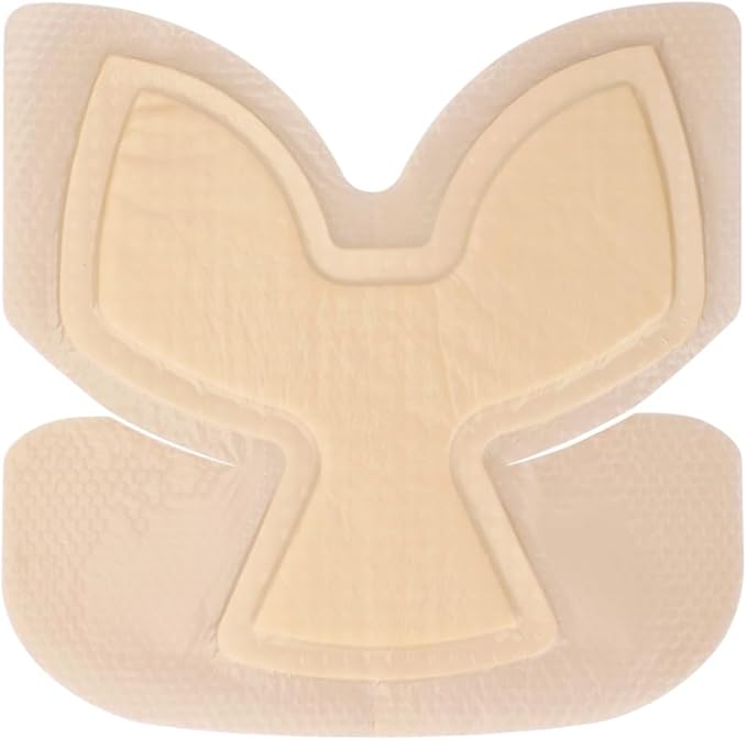 Heel Bordered Silicone Foam Dressing Waterproof Adhesive Sacral Bandages with Absorbent Padding for Elbow Wrist Foot Pressure Bed Sore Hip Knee Replacement Surgery 8.26"x8.26" 3 Pack