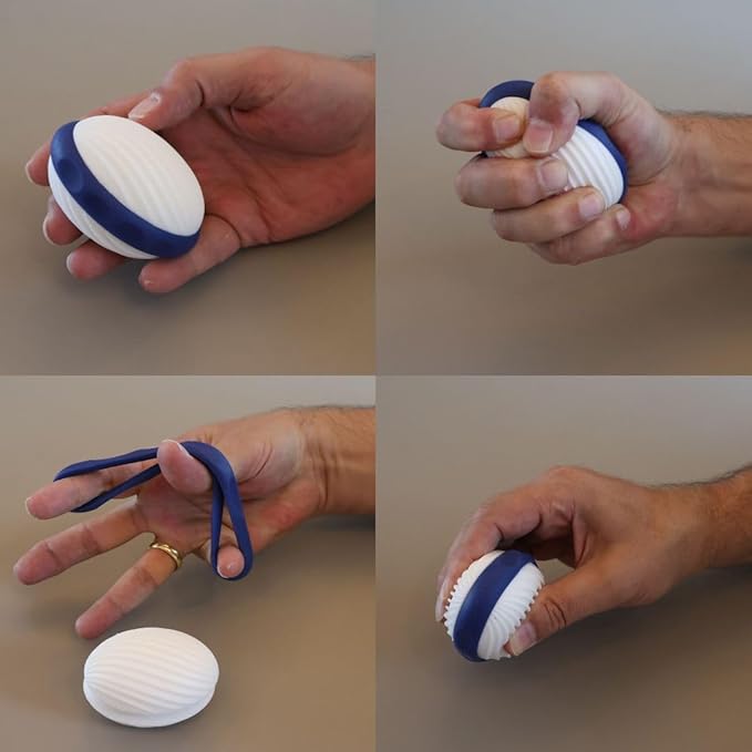 Remedic Hand & Finger Exerciser – Grip Strengthener with 2 Resistance Rings & Training Manual with 30+ Exercises – Strengthens Hand Muscles, Joints & Tendons for Rehab, Therapy & Training