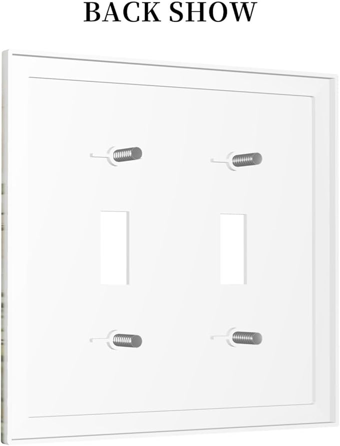 Dandelions Butterflies Watercolor Wildflowers Floral Decorative Switch Plates 2 Gang Double Toggle Outlet Light Switch Cover Wall Plate Electrical Faceplate for Bedroom Living Room Decor