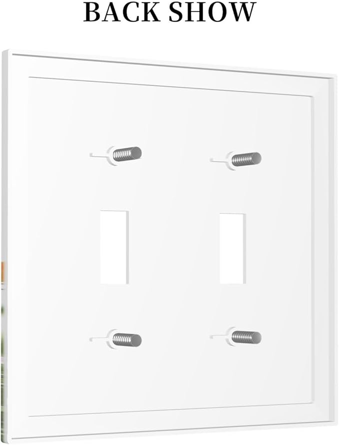 Decorative Switch Plates Colorful Wildflowers Plant Floral Daisy 2 Gang Double Toggle Outlet Light Switch Cover Wall Plate Electrical Faceplate For Bed Room Living Room Decor