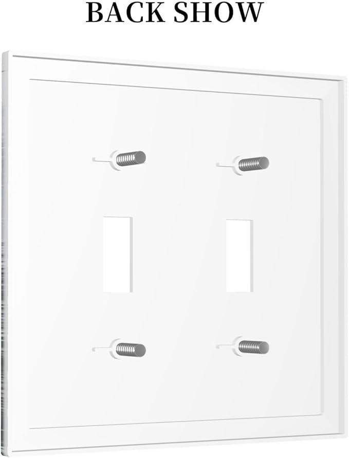 Misty Forest Nature Tree Mountain Birds Decorative Switch Plates 2 Gang Double Toggle Outlet Light Switch Cover Wall Plate Electrical Faceplate for Bed Room Living Room Decor