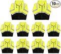 Lightweight High Visibility Hooded Jacket, 10 Pack, Medium