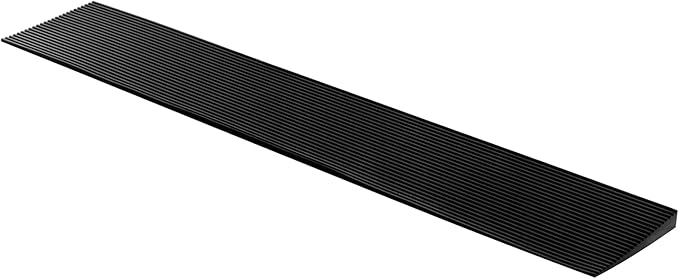 0.8'' Rise Solid Rubber Wheelchair Ramp,Threshold Ramp Used for Thresholds,Doorways and Bathroom (High:0.8 Inch(Pack of 1)) Black