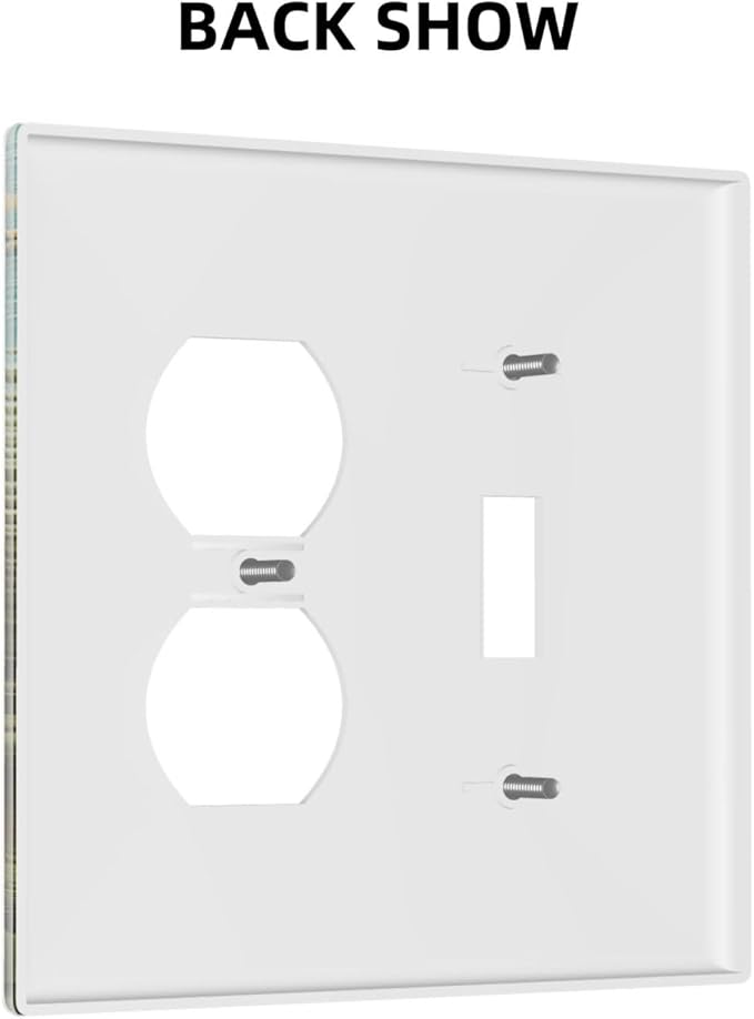 Wallplates Summer Beach Themed Starfish Seashells 1 Toggle 1 Duplex Switch Plate Electrical GFCI Faceplate Decorative Light Switch Covers for Bedroom Bathroom Decor