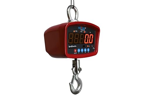 SellEton SL-924 Industrial/Warehouse Digital Medium General Purpose Crane Scale with LED Display Screen 3000 lb x 0.5 lb