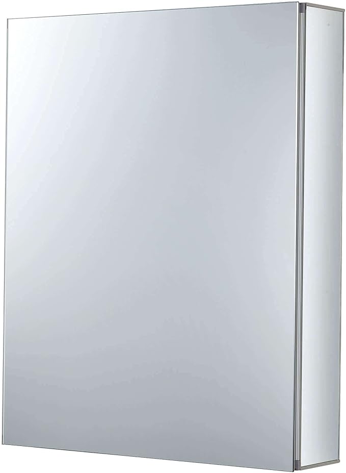 Fine Fixtures Bathroom Medicine Cabinet, Aluminum, Recessed/Surface Mount, Right/Left Hinged, Mirrored Interior (24 x 30)