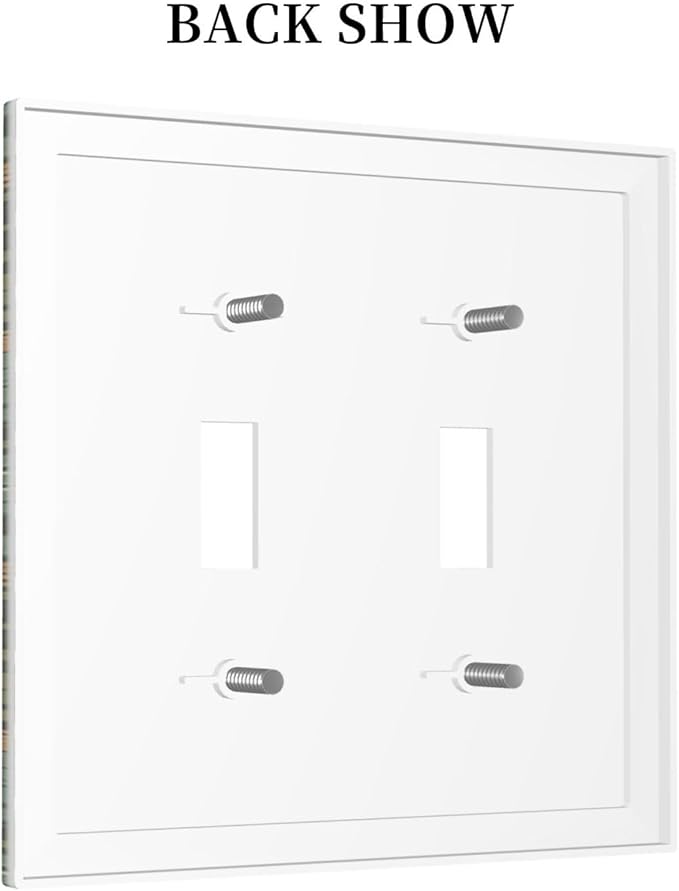 Decorative Switch Plates William Morris Floral Vintage Flowers Pattern 2 Gang Double Toggle Outlet Light Switch Cover Wall Plate Electrical Faceplate for Bedroom living Room Decor