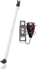Door Security Bar & Portable Door Lock with Alarm (White) – High-Grade Iron Door Jammer & 130dB Alarm for Home, Apartment, Hotel & Travel Safety – (Black)