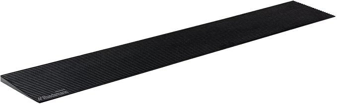 Ruedamann 0.6" Rise Threshold Ramp for Doorways, Sturdy Rubber Threshold Ramp, Non-Slip Power Door Ramps for Wheelchairs is Adjustable and Cuttable for Doorways, Curb, Scooters, Driveways