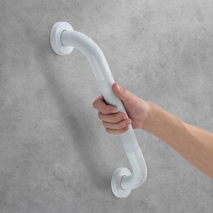Grab Bars for Shower, 2 Pack 32-Inch Anti Slip Shower Handles for Elderly, Safety Shower Grab Bar, Stainless Steel Handicap Grab Bars for Bathroom (White 1" Diameter)