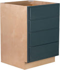 Quicklock RTA (Ready-to-Assemble) | Base Kitchen Cabinets - Shaker Style | Made in America (Needlepoint Navy, 24" Wx34.5 Hx24 D 4 Drawer)