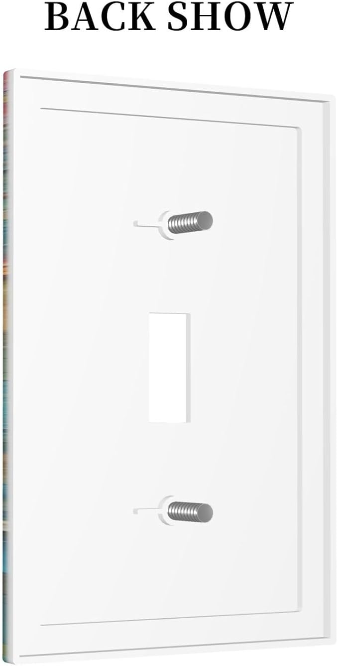 Decorative Light Switch Cover Colorful Butterfly Animal Insects Wall Art Abstract 1 Gang Single Toggle Device Electrical Faceplate Switchplates Decorator Outlet Wall Plate for Bedroom Home