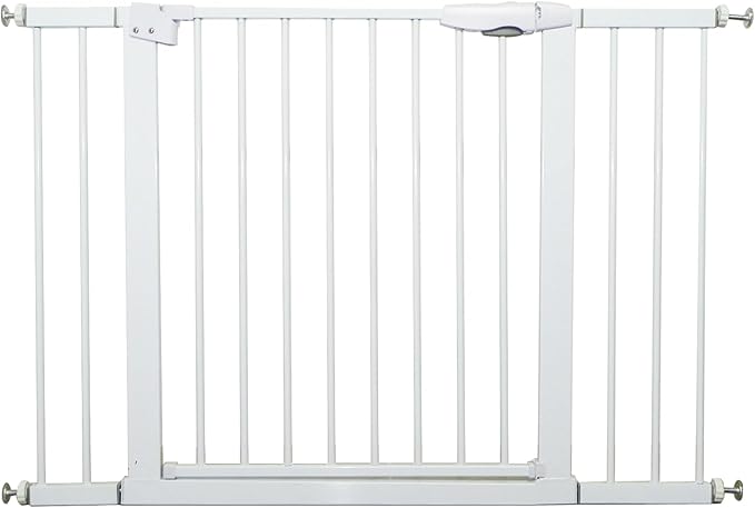 Choice Awards Winner 104.65"-116.38" Baby Gate for Stairs Dog Gate for Doorways Pressure Mounted Self Closing Pet Gates for The House Indoor Auto Close Safety Baby Gate Extra