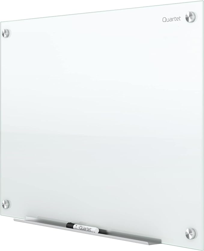 Quartet Dry Erase Board, Magnetic Whiteboard 96"W x 48"H, Glass Board for Wall, Infinity, White (G9648NMW)
