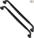 24 Inch Black Shower Grab Bar w/Anti Slip Rubber Grip, Munzong 2 Pack Stainless Steel Bathroom Grab Bar, Bathroom Balance Bar,Safety Handrail Support,Handicap Injury Elderly Senior Assist Bath Handle
