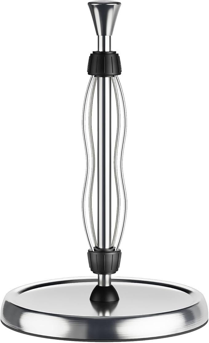 Paper Towel Holder Countertop Kitchen Roll Holder, Premium Stainless Steel for Kitchen Roll Organize, Double Ratchet Mechanism for Kitchen Bathroom Farmhouse Essentials Decor Accessories