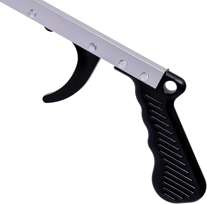 Extra Long Easy Grip Reacher Grabber Tool for Reaching 32 inch Light Weight Picker Upper Stick with Pull Trigger Handgrip, Hook and Magnetic Tip for Post Surgery, Seniors, Cleaning Trash (6)