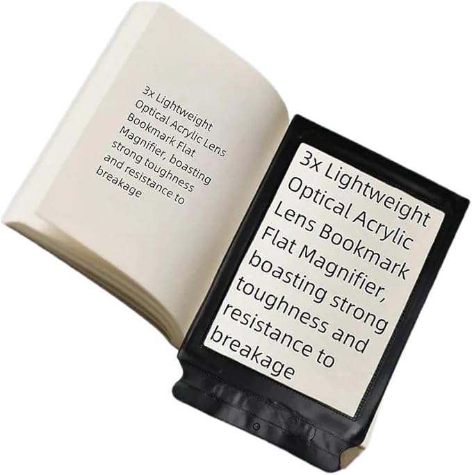 6PCS Rectangular A4 Page Magnifying Sheet 3X Lightweight Acrylic Fresnel Lens Bookmark Flat Magnifier with Anti-Glare - Relieve Eye Strain, Ideal for Reading Small Prints, Low Vision, Seniors, Maps &