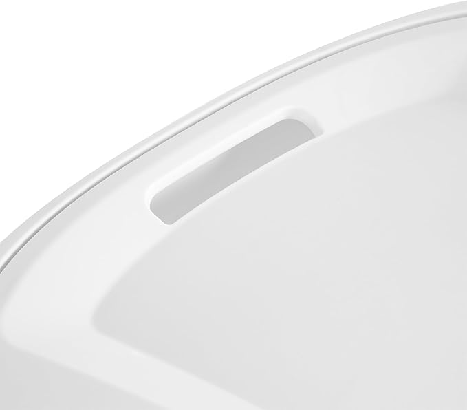 (2 Pack) Ultra Wheeled Hamper - White Plastic Laundry Hamper with Retractable Handle & Smooth Wheels, 2 Bushel Capacity for Dorms/Apartments/Family