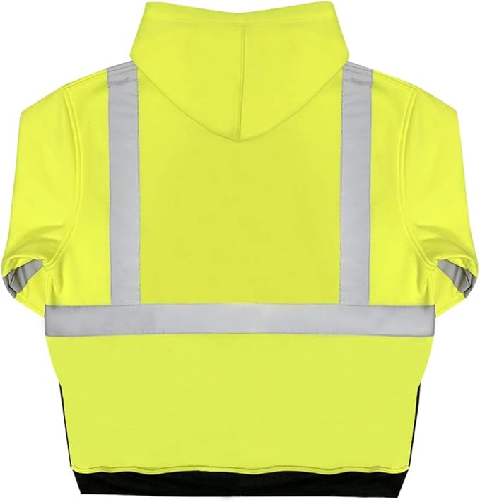Lightweight High Visibility Hooded Jacket, 10 Pack, X-Large