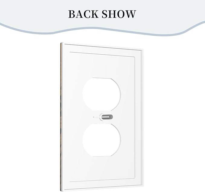 Outlet Covers Rustic Farmhouse Brown Board Pine Tree Wood Grain Decorative 1 Gang Duplex Light Switch Cover Plate Receptacle Wall Plate Electrical Switch Plate Covers for Bathroom Decor