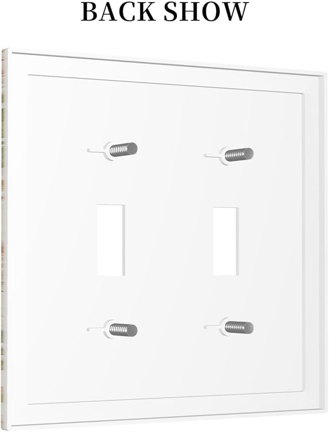 Decorative Switch Plates Boho Vintage Roses Pink Red Yellow Bouquet Floral 2 Gang Double Toggle Outlet Light Switch Cover Wall Plate Electrical Faceplate for Bedroom living Room Decor