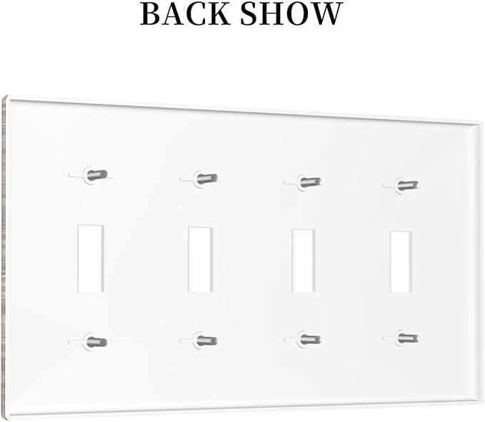 Light Switch Covers Vintage Cabin Wildlife Animal Bear Eagle Forest Quad Toggle Electrical Faceplate 4 Gang Wall Plate Decorative Switch Plates for Farmhouse Bedroom Decor