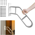 Handrails for Outdoor Steps, 28.7” Safety Grab Bars for Stairs, Sturdy Wall Mount Handrail, Stainless Steel U-Shaped Handrail, Railings for 1-3 Steps, Stair Handrails for Garage, Porch, Garden, White