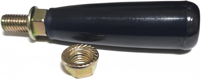 Revolving Handle M10 X P 1.5mm, L- 4.0" Knob Grip+ Added Double Nut, Metric Thread, Swivel Handwheel with Fixing Nut, Ready to use Immediately, Even Without Screw or tap Tools