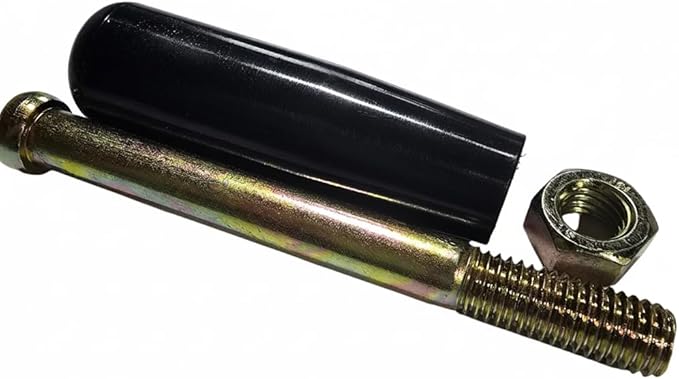 Revolving Handle M12 * P 1.75mm, L- 4.72" Knob Grip+ Added Double Nut, Metric Thread, Swivel Handwheel with Fixing Nut, Ready to use Immediately, Even Without Screw or tap Tools