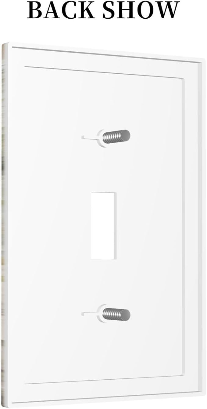 Vintage Letter Paper Wildflowers Dragonfly Daisy Floral Decorative Light Switch Cover 1 Gang Single Toggle Device Electrical Faceplate Switchplates Decorator Outlet Wall Plate for Farmhouse Bedroom