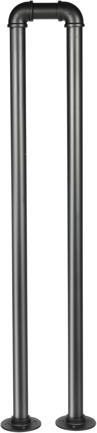 Stair Handrail Matte Black U-Shaped Industrial Wrought Iron Railing Non-Slip Safety Indoor Or Outdoor Elderly Children's Support Poles, Home for Garden Loft Corridor Villa Hotel