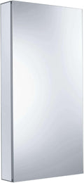 Fine Fixtures Bathroom Medicine Cabinet, Aluminum, Recessed/Surface Mount, Right/Left Hinged, Mirrored Interior (20 x 40)