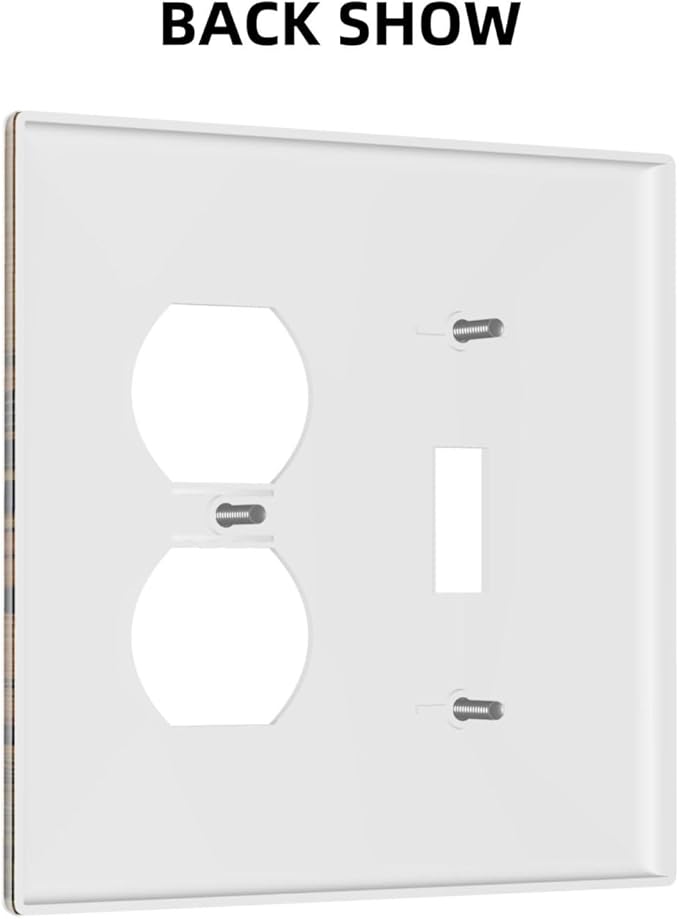 Decorative Outlet Covers Rustic Farmhouse Brown Board Pine Tree Wood Grain 2 Gang Duplex Light Switch Cover Plate Gfci Wall Plate Plug Switch Plate Covers for Bathroom Decor