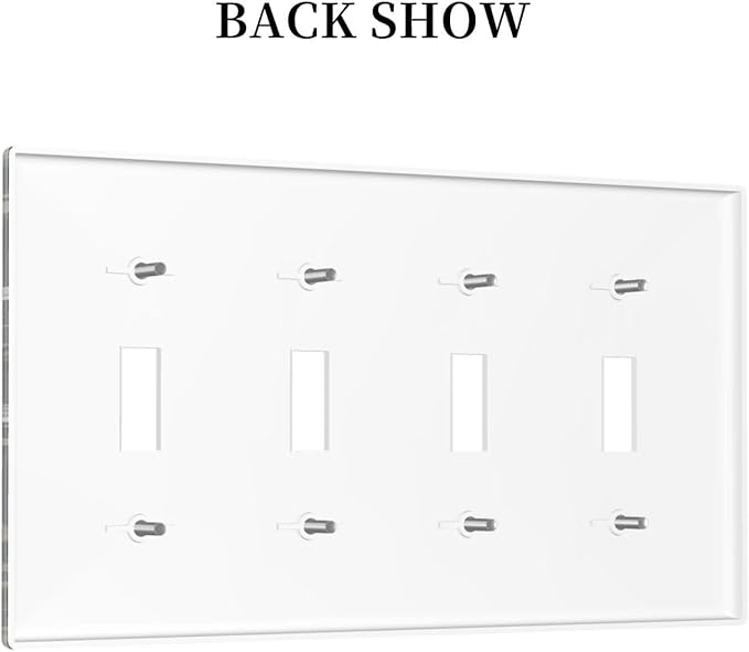 Light Switch Covers Vintage Floral Wildflowers Plant Quad Toggle Electrical Faceplate 4 Gang Wall Plate Decorative Switch Plates for Bathroom Home Decor