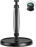 Countertop Paper Towel Holder - One-Handed Tear with Ratchet Mechanism, Weighted Base Degradable Plastic Paper Towel Stand, Black Farmhouse Kitchen Bathroom Decor Accessories