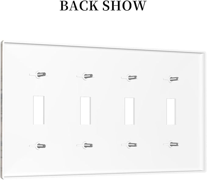 Decorative Switch Plate Covers Vintage Floral Botanical Brown Background 4 Gang Light Switch Cover Plate Quad Toggle Wall Plate Light Switch Covers for Bathroom Bedroom Decor
