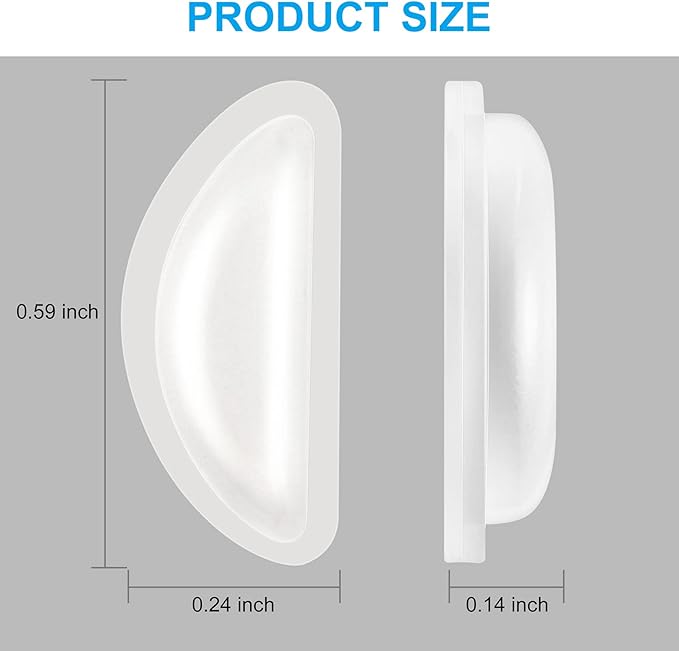 20 Pairs (Clear) SURMAP Eyeglass Nose Pads, Comfort Soft Silicone Glasses Nose Pad, Anti-Slip Heighten Air Chamber Glasses Grips for Eyeglasses and Sunglasses, Adhesive with Sticky Backing