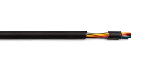 20AWG 15 Conductor Wire Cable (UL2464) - High Flexible Tinned Copper Unshielded Alarm Security Burglar LED Power - for Low Voltage Installations (Matte Black 25FT)