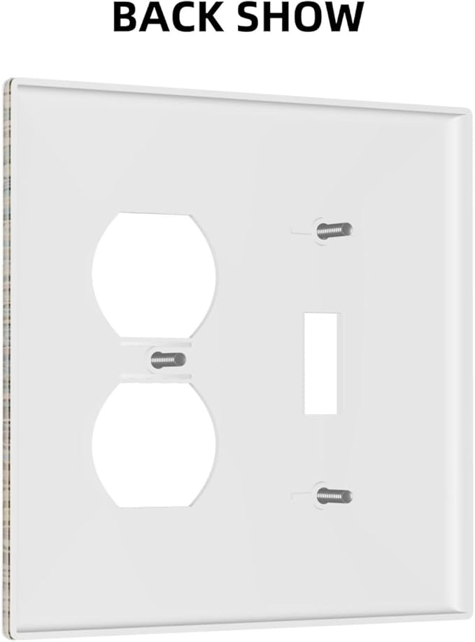 Hippocampus Funny Blue Ocean Creature Decorative Light Switch Cover Plate 1 Toggle/1 Duplex Outlet Covers 2 Gang Combo Gfci Wall Plate Electrical Receptacle Switchplate for Bathroom Decor