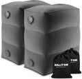 Maliton Inflatable Foot Rest Pillow for Air Travel, Toddler Airplane Travel Essentials, Car Seat Foot Rest for Kids, Adjustable Height Leg Rest Pillow for Airplane, Home, Office(Dark Grey, 2 Pack)