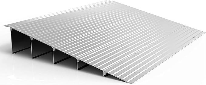 EZ-ACCESS - Threshold Ramps for Doorways - Portable Wheelchair Ramp for Home Steps, Aluminum Door Threshold Sliding Doors, Walker & Wheelchair Access - Adjustable Modular Transitions, 5" Rise