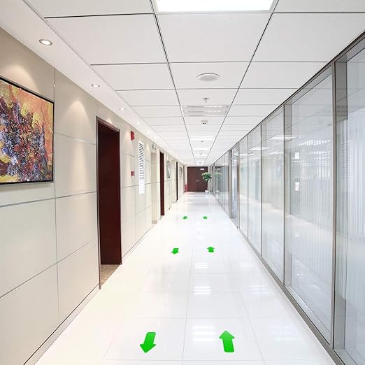 Arrow Floor Sticker Tape 2"×4" Arrow Floor Marking Sticker Sign 200 PCS Arrow Decal Tape Green
