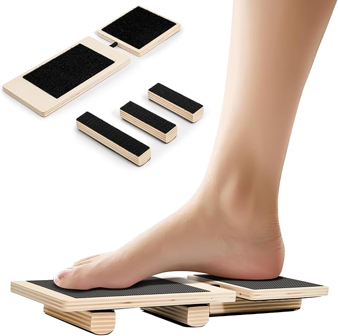 Ankle Balance Board Foot Strengthener - Single Leg Balance Board Foot Exerciser for Sprained Ankle,Posture Corrector, Physical Therapy for Plantar Fasciitis and Toe Stretcher Board for Gym Home