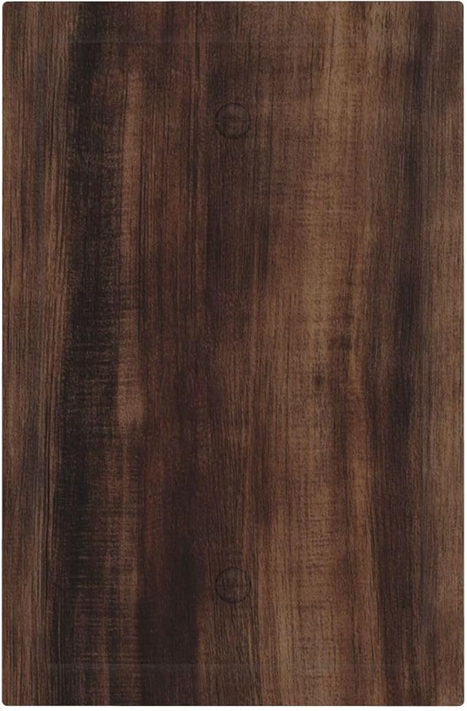 Decorative Light Switch Cover Plate Rustic Farmhouse Brown Wood Barn Door 1 Gang No Device Single Blank Outlet Covers Wall Plate Switch Plate Covers for Bathroom Decor