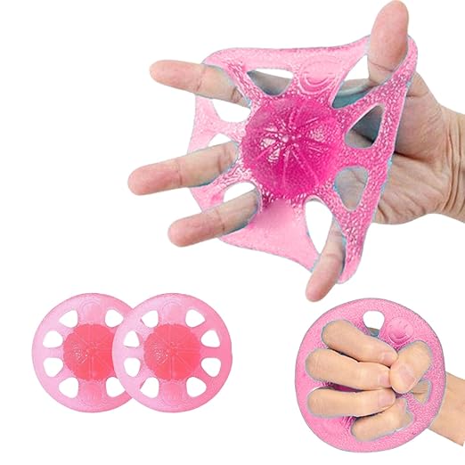 DEEYOTA Finger Exerciser & Hand Strengthener Rehab,Exercise Squeeze Ball for Hands,Hand Strength Trainer for Rehab,Arthritis,Carpal Tunnel(2 Pcs)