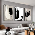 Abstract Wall Art Prints, Framed Wall Art for Living Room, Bedroom, Dining Room, Nursery, Office, Kitchen, Bathroom (White, 16"X 24" X 3 panel)