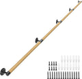 13FT Round Wooden Handrail for Indoor Staircase Handrail,Wall Mount Support Stair Railings, Non-Slip Safety Corridor,Lofts,Patio,Guardrail Wood Hand Railings for Elderly,Children,Disable People
